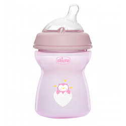 Chicco NaturalFeeling Bottle Medium Flow Pink 250ml +2m